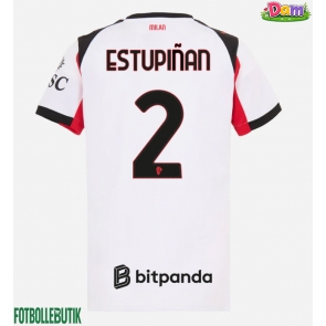 AC Milan Pervis Estupinan #2 Bortatröja Kvinnor 2025-26 Kortärmad